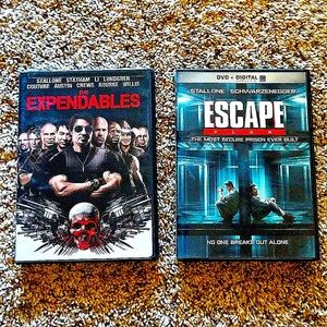 2 Sylvester Stallone DVD action and suspenseful movies